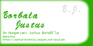 borbala justus business card